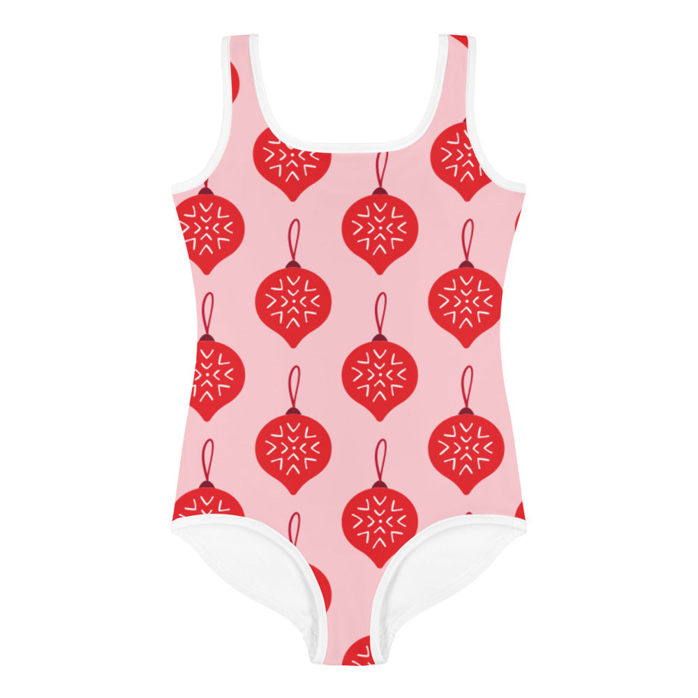 "PINK ORNAMENTS" Holiday Dance + Gymnastic Leotard